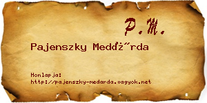 Pajenszky Medárda névjegykártya